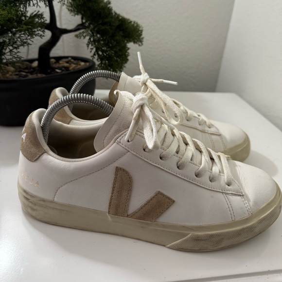Veja Shoes - Veja Women's Cream and Tan Sneakers
